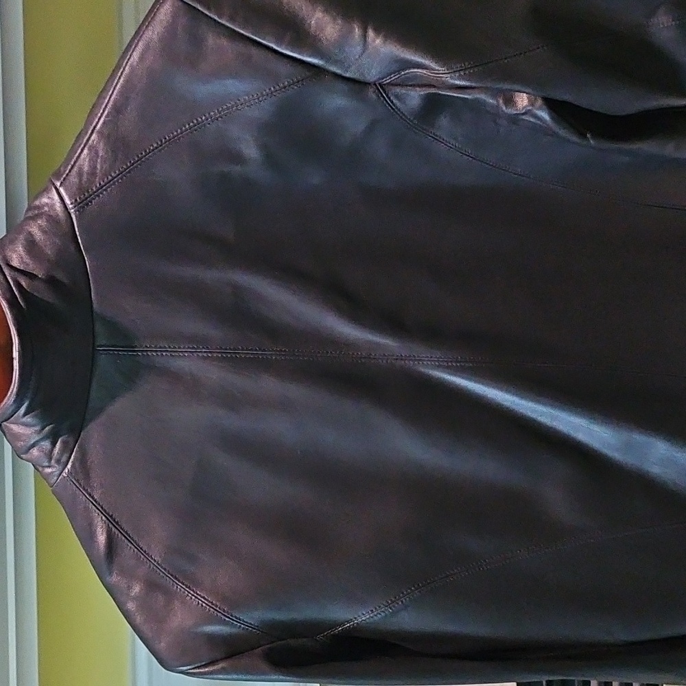 Siena Black Leather Jacket Size Large - Picture 4 of 9